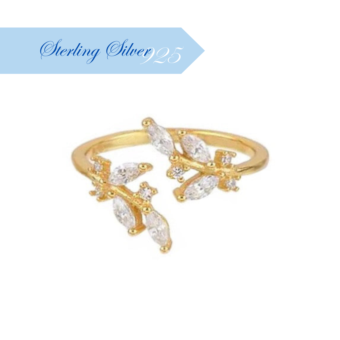 BELLAETEREA ❥ 925 SILVER/Gold Ring