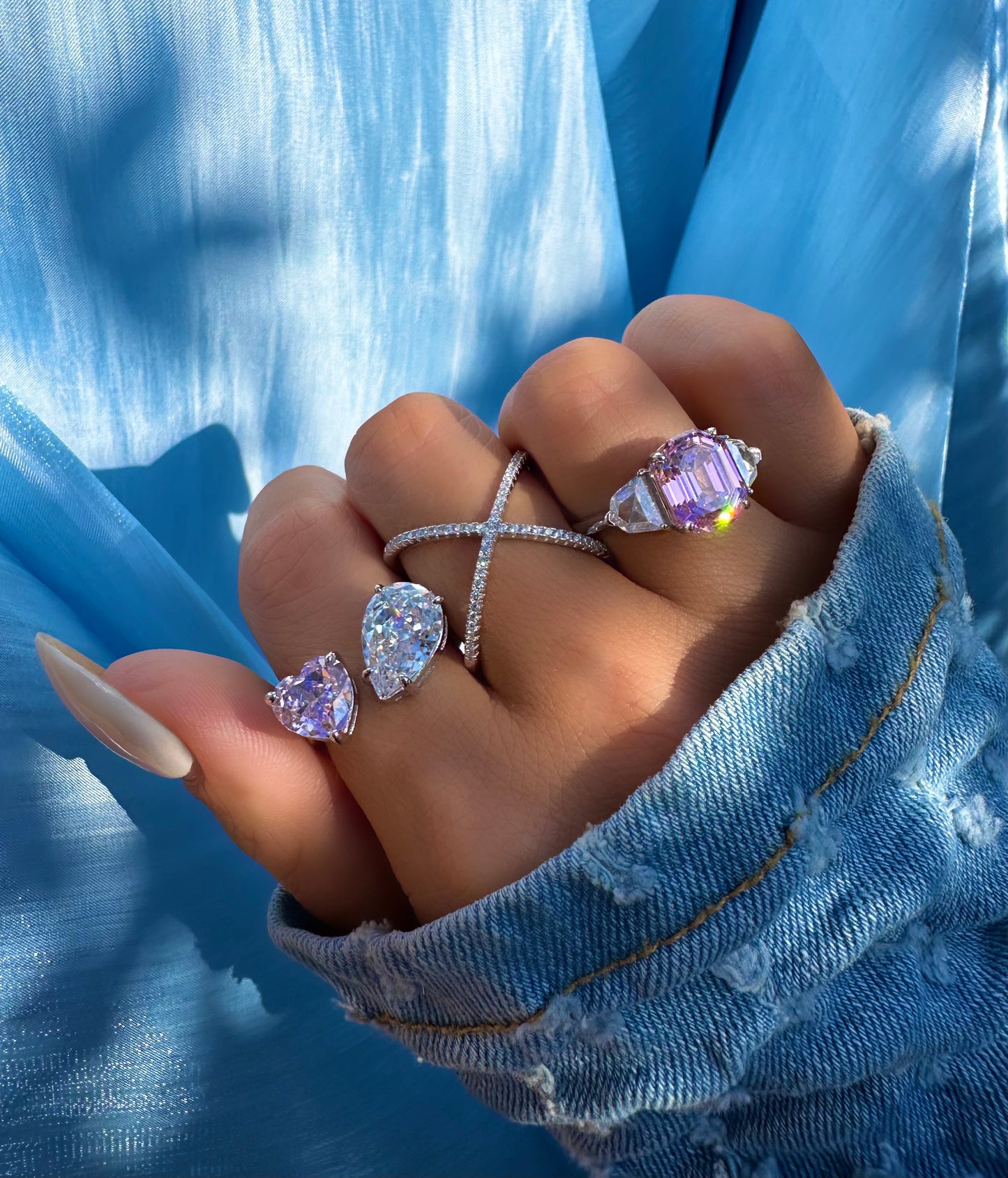 COEUR GLACÉ ✧ 925 SILVER/Pink Ring