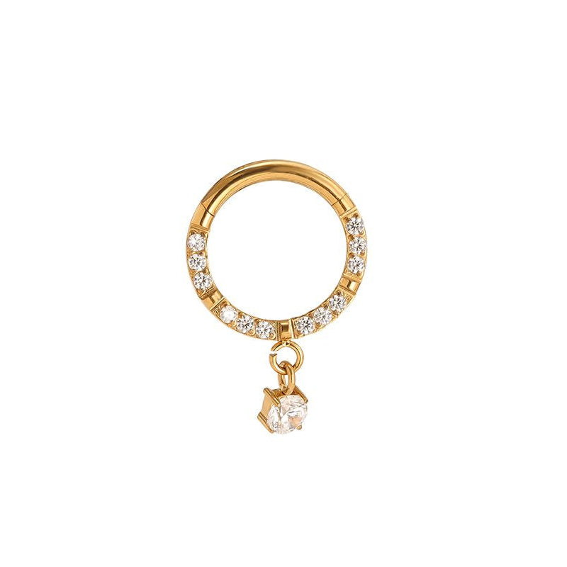LUNA SEGMENT RING ✧ Piercing TITANIO/Gold - BELLAETEREA