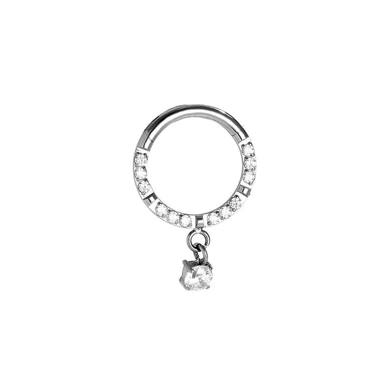 LUNA SEGMENT RING ✧ Piercing TITANIO/Silver - BELLAETEREA