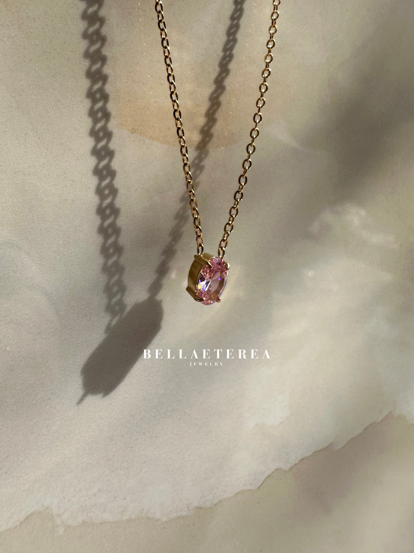PUNTO LUCE OVALE ❥ Collana Rosa