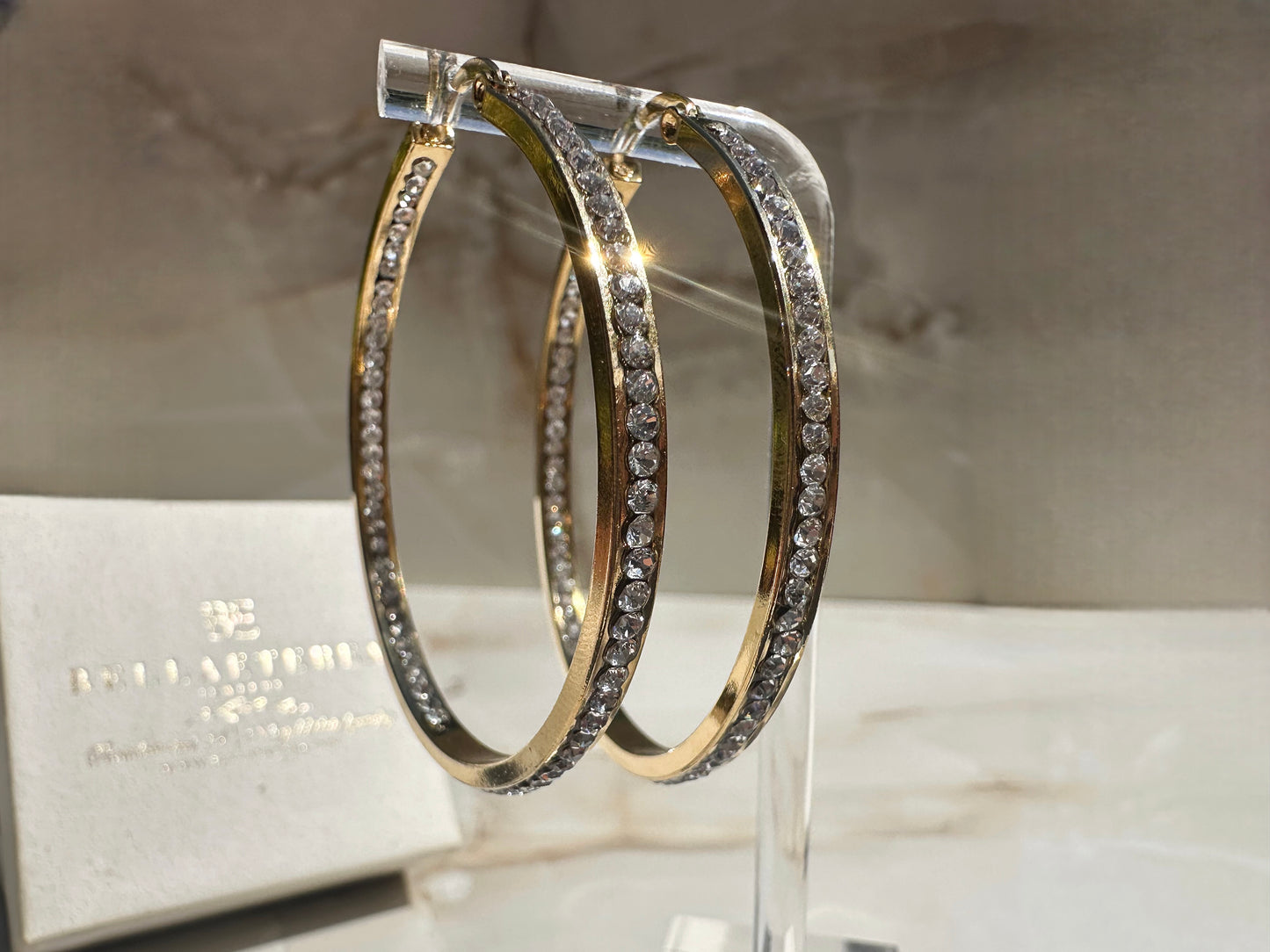 DIAMOND HOOPS ❥ Orecchini Gold