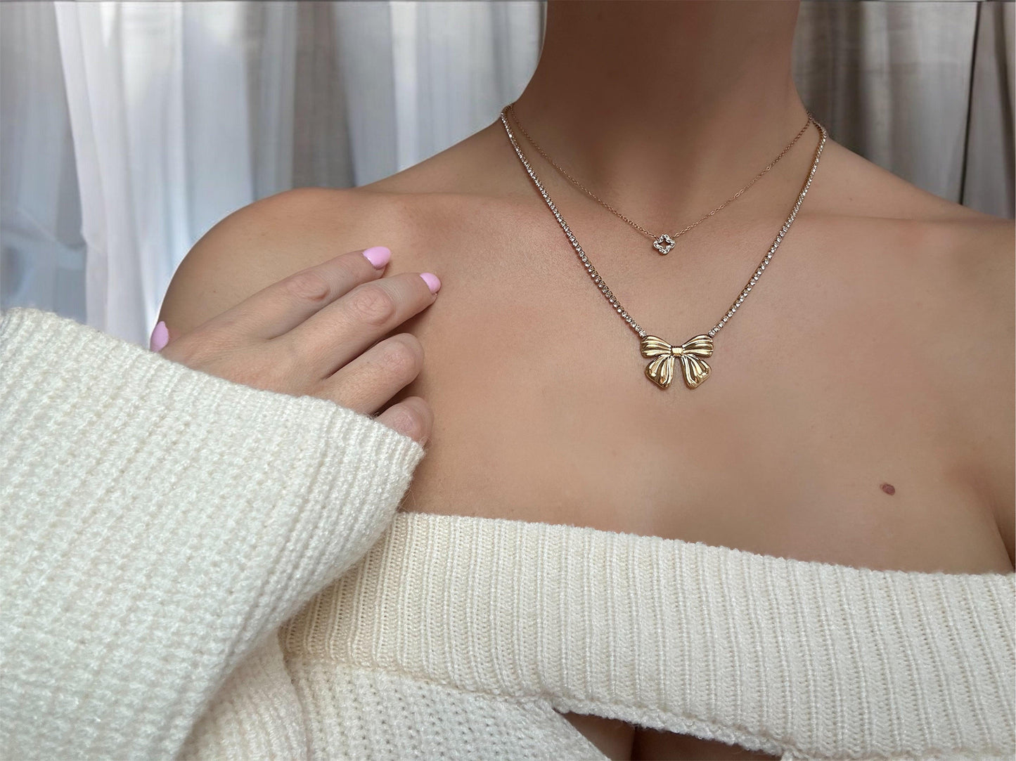 MINI CLOVER ❥ Gold Necklace