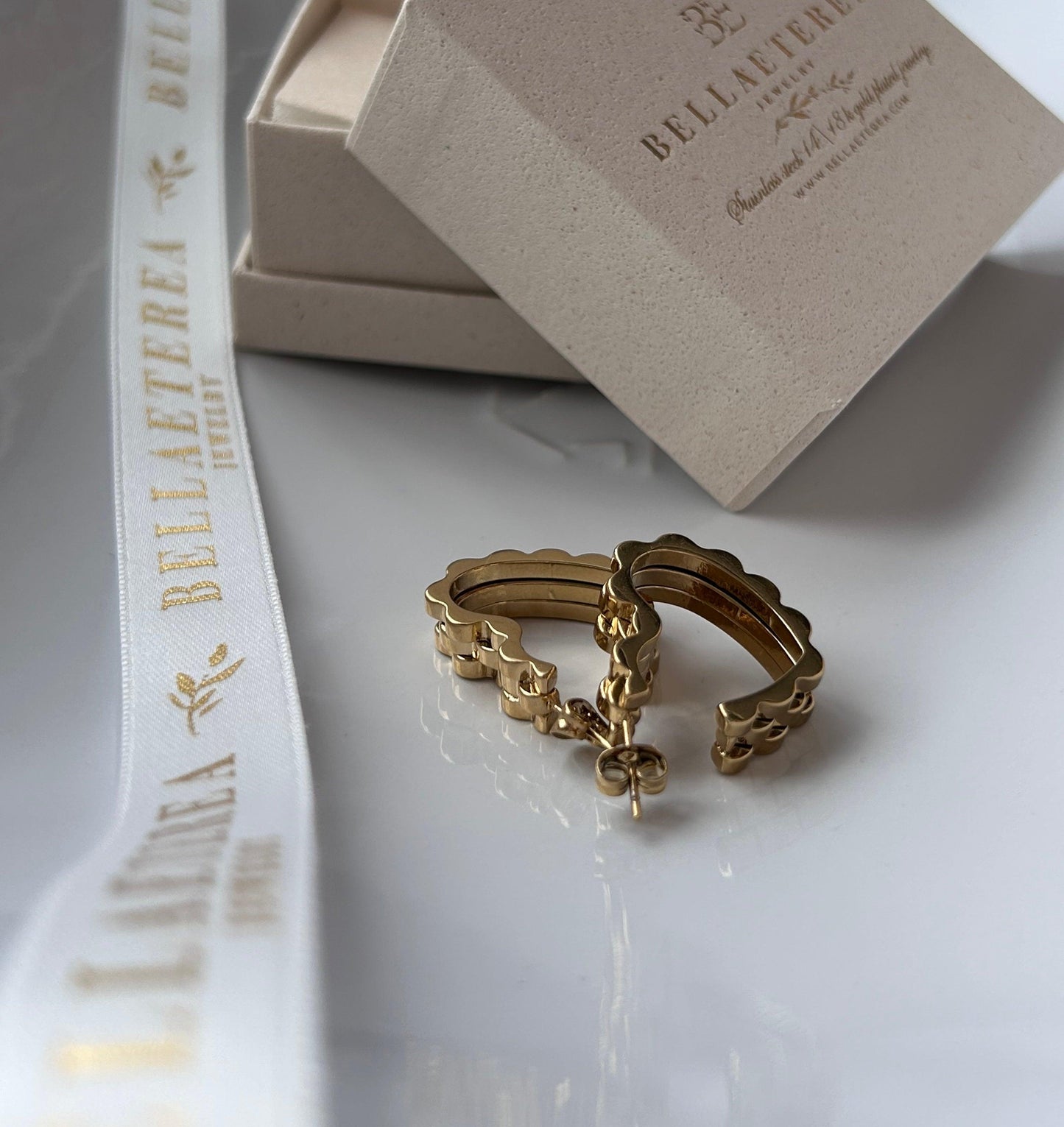 HEART LINK ❥ Orecchini Gold - BELLAETEREA