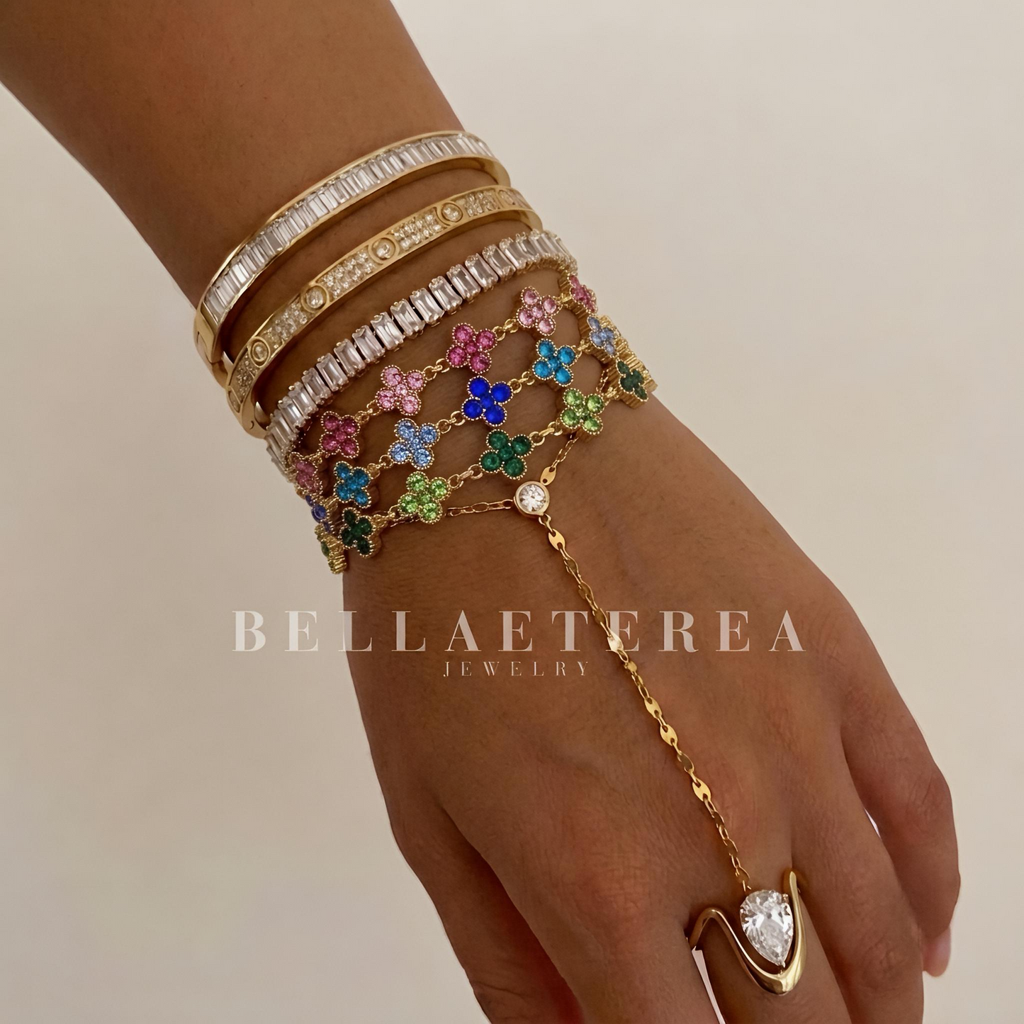 LAWRAH 2.0 ❥ Bracciale Gold/Pink - BELLAETEREA