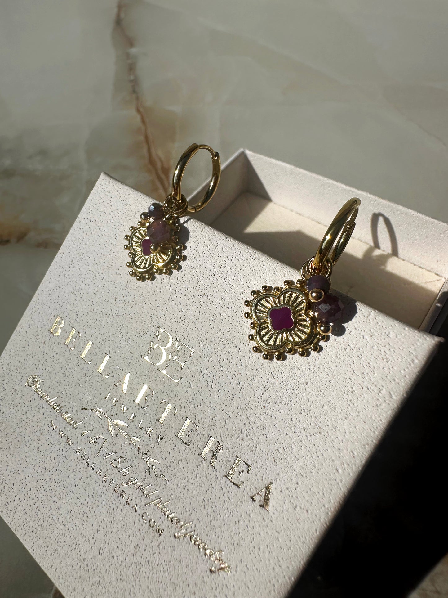 LORA ❥ Orecchini Viola/Rosa