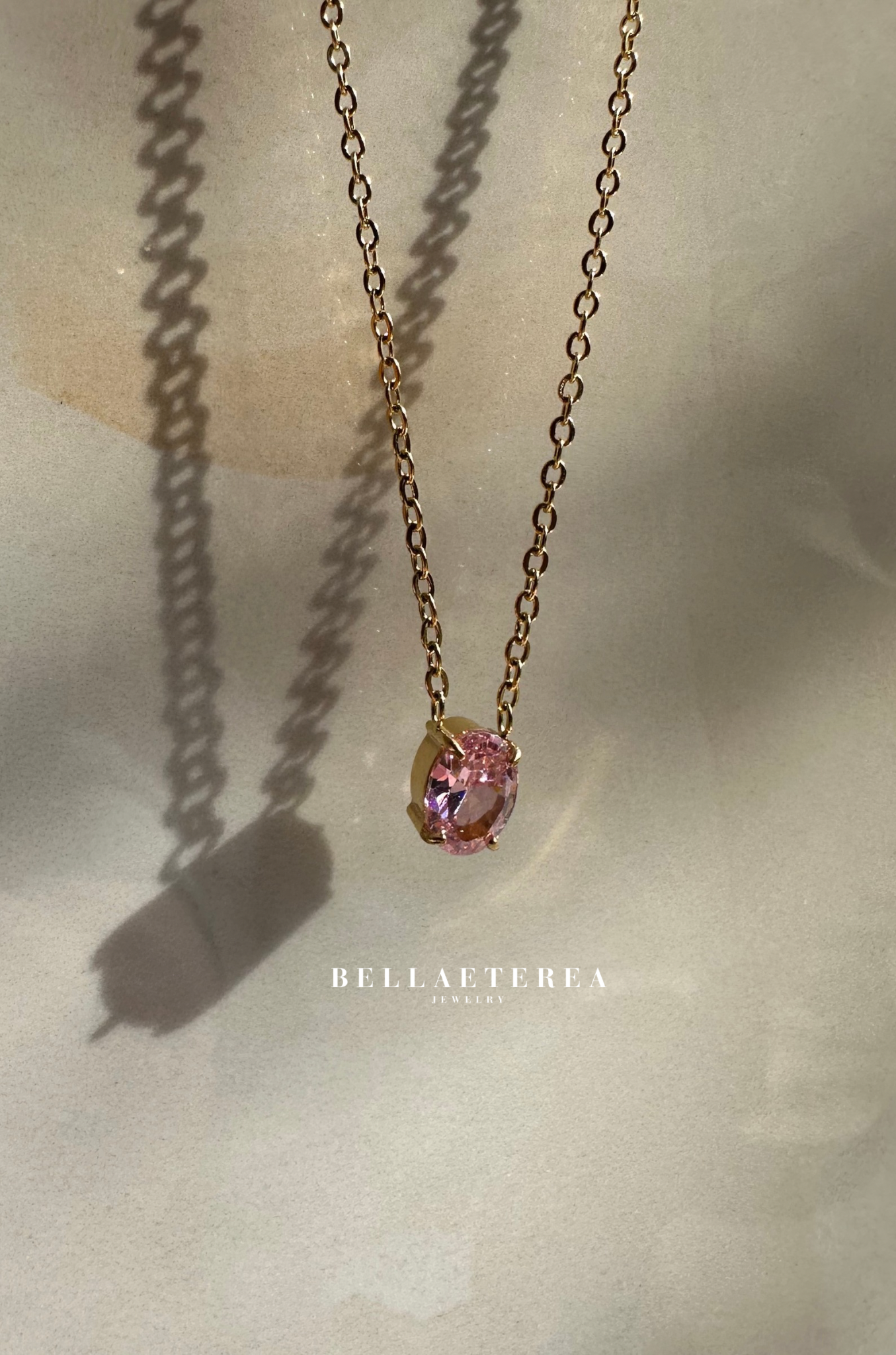 PUNTO LUCE OVALE ❥ Collana Rosa