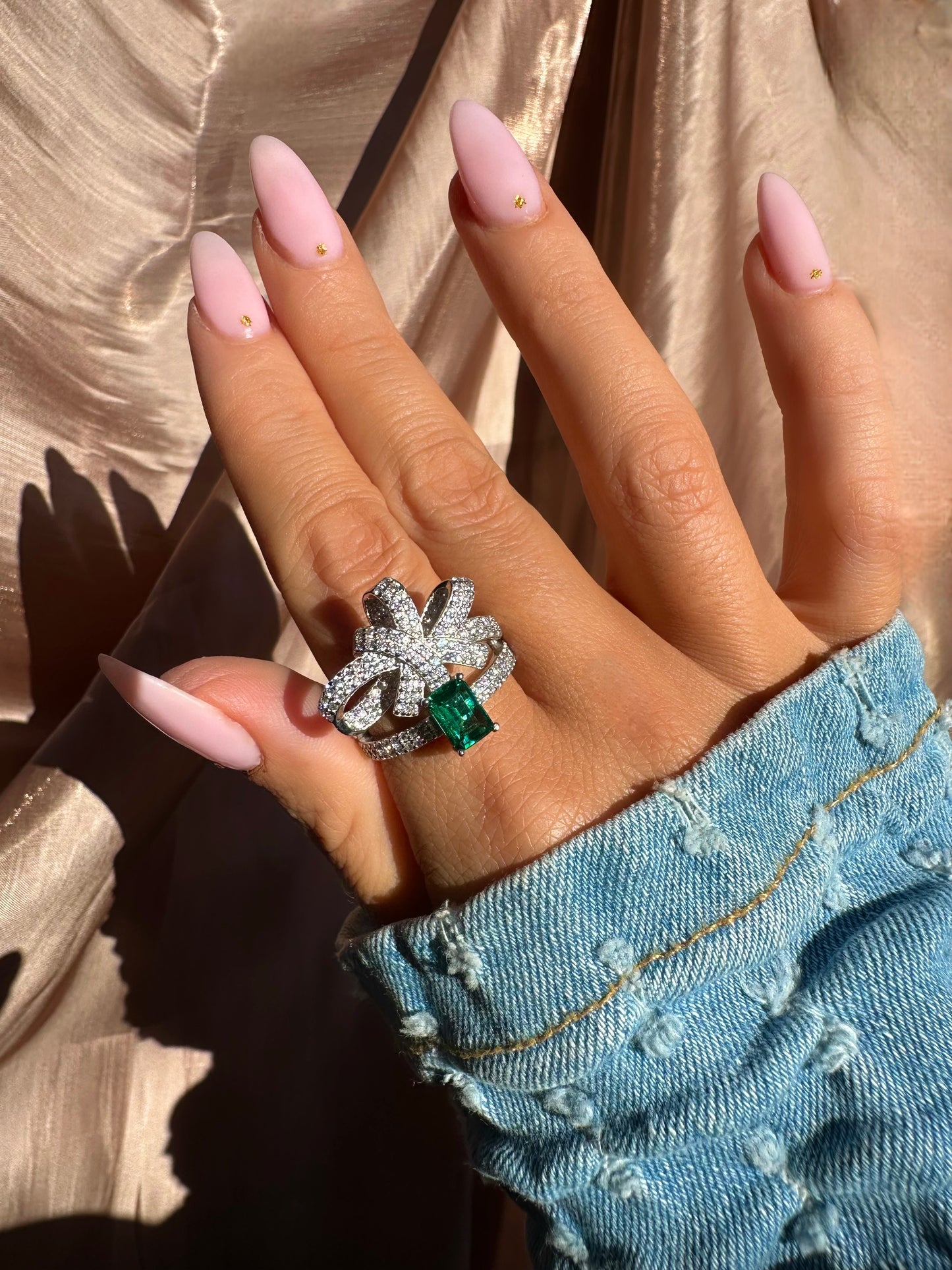ESMERÉA ✧ 925 SILVER/Green Ring