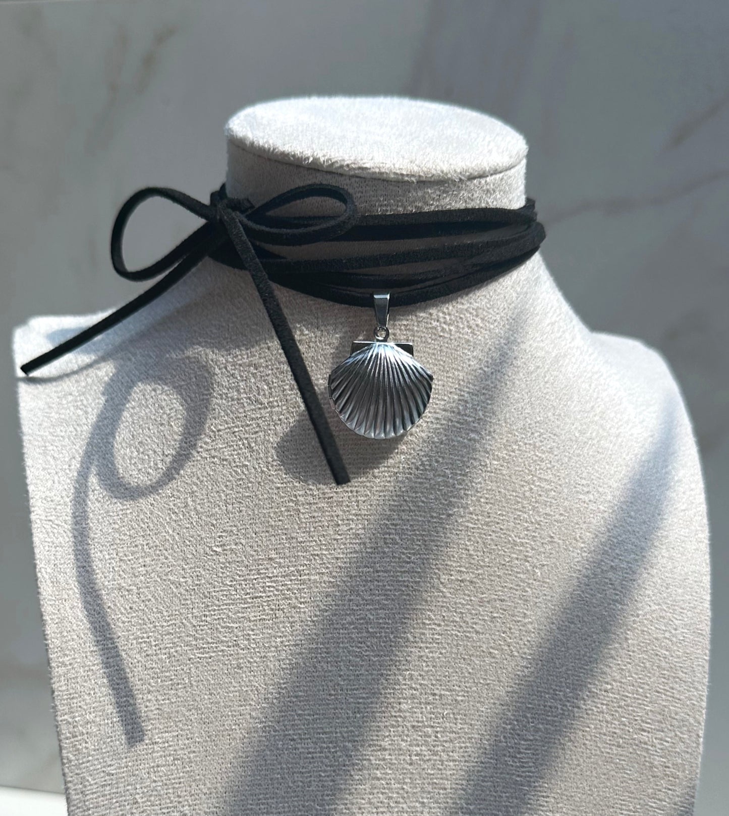 CHOKER SHELL ❥ Silver Necklace