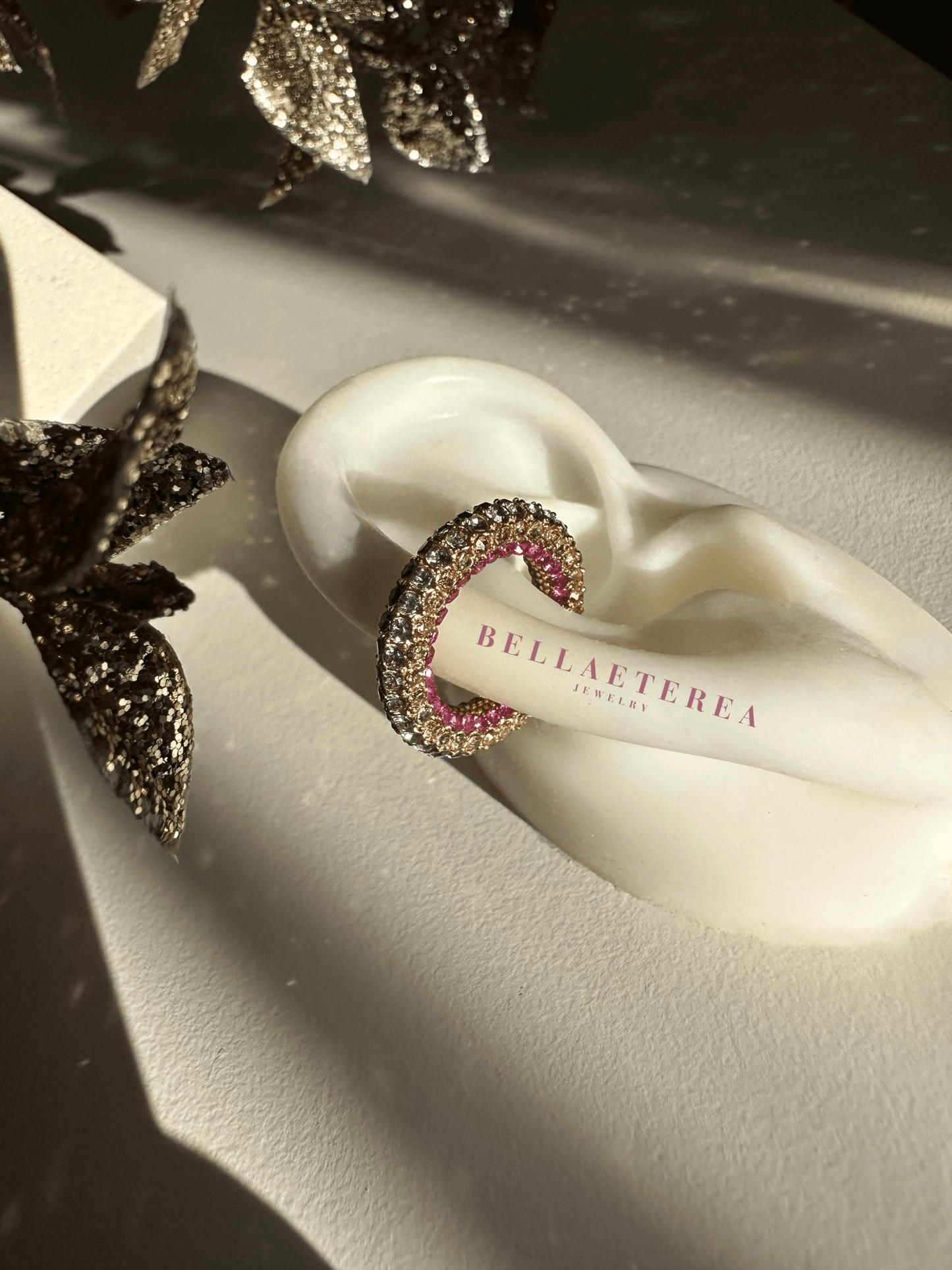 RAINBOW ❥ Ear Cuff Purple Rose