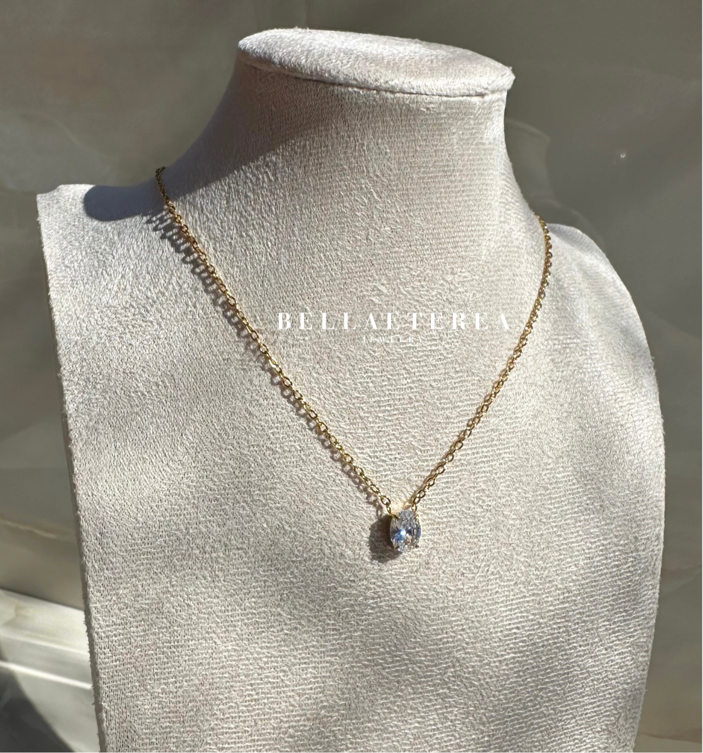 PUNTO LUCE OVALE ❥ Collana Bianca