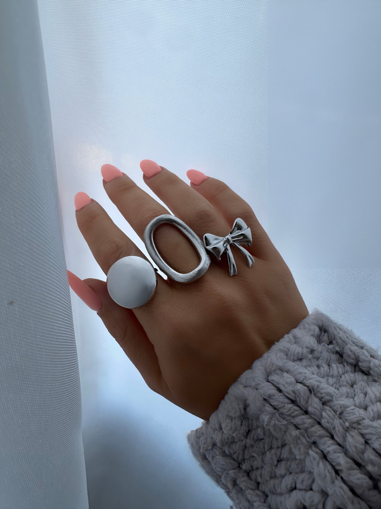 BOW ME ❥ Silver Ring