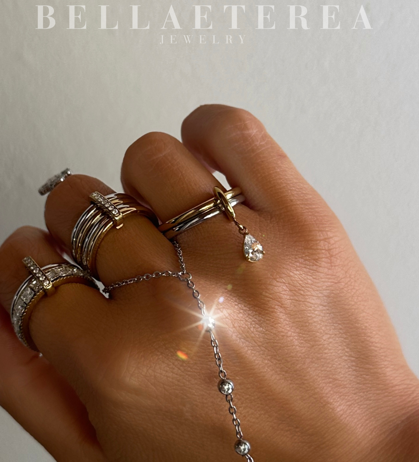 SHINY DUA ❥ Anello Gold & Silver - BELLAETEREA