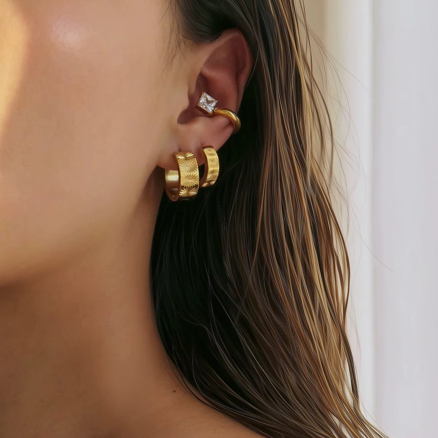 SQUARE GLEAMS ❥ Ear Cuffs