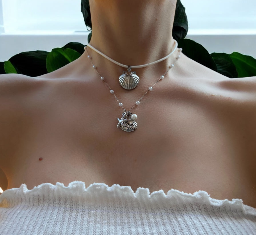 WHITE SHELL ❥ Collana