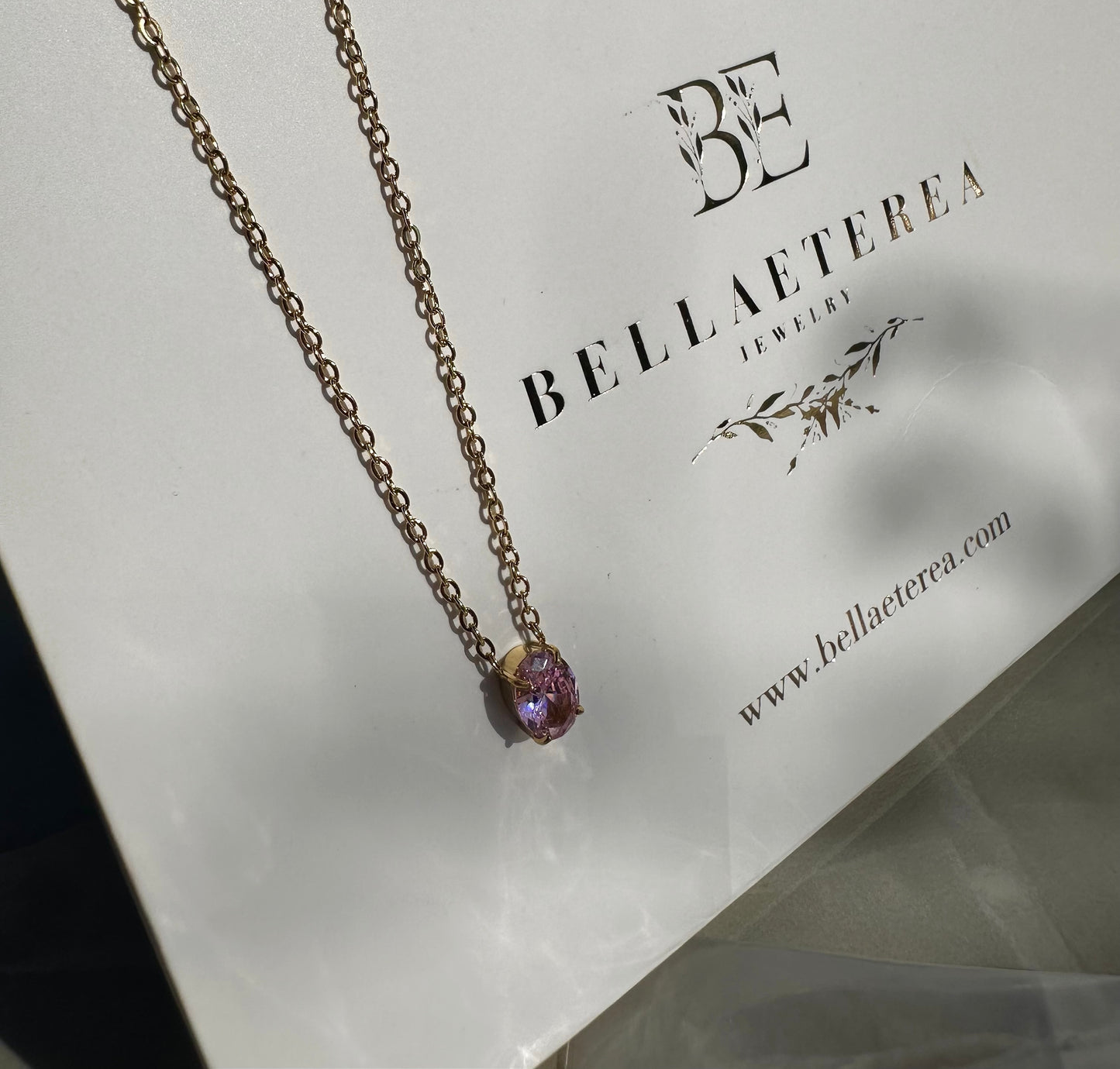 PUNTO LUCE OVALE ❥ Collana Rosa