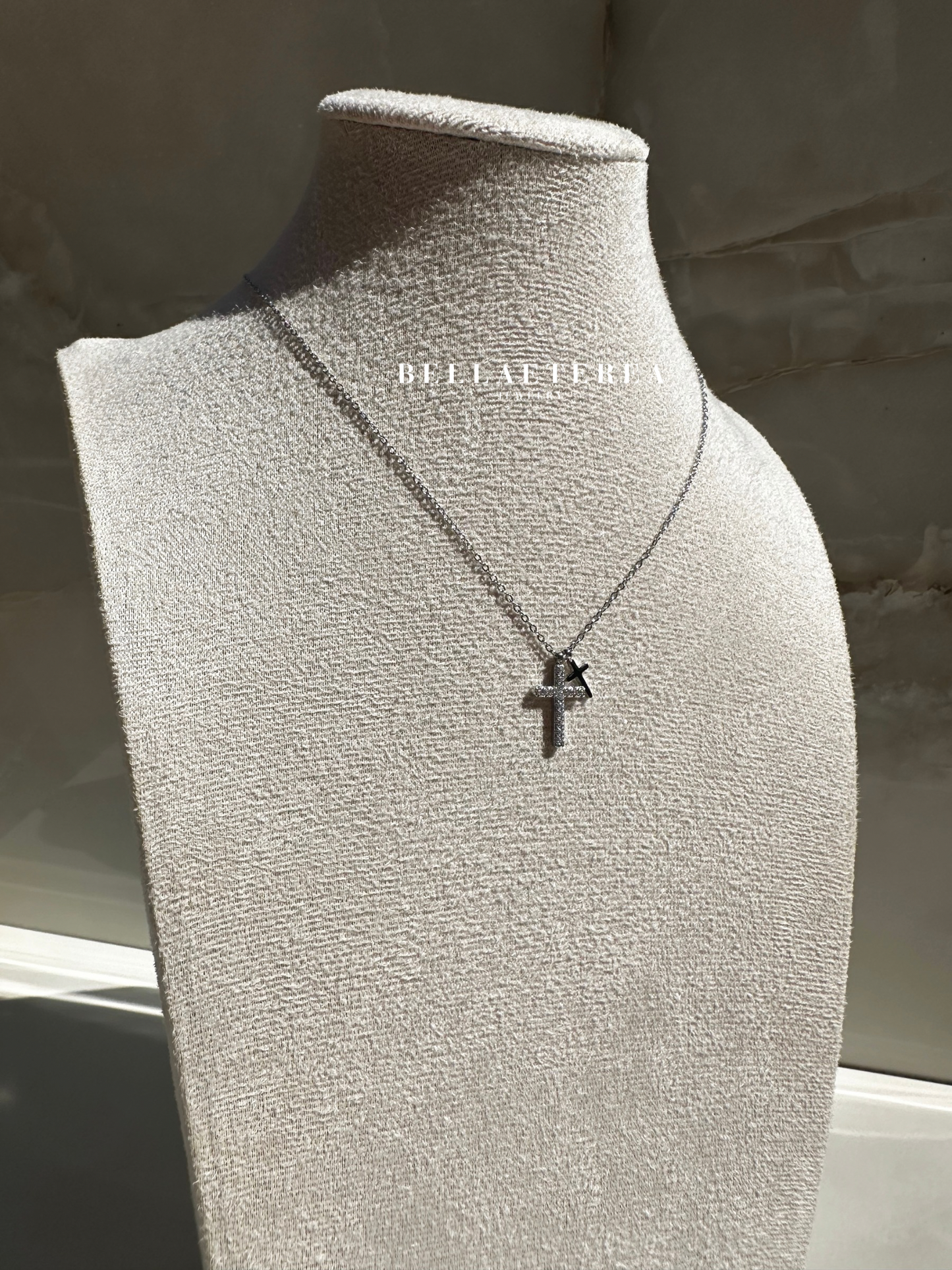 DOUBLE FAITH ❥ Silver necklace