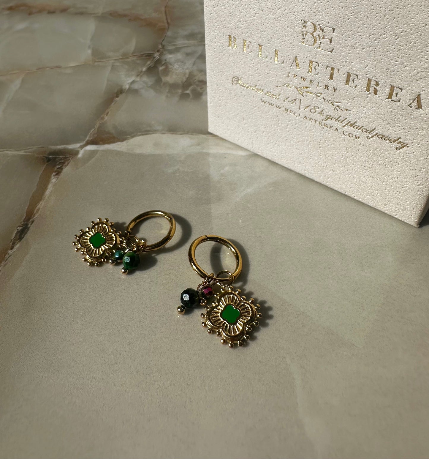 LORA ❥ Orecchini Verde