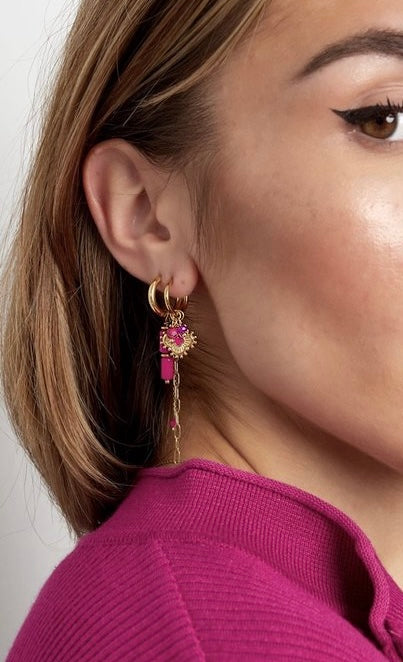LORA ❥ Orecchini Viola/Rosa