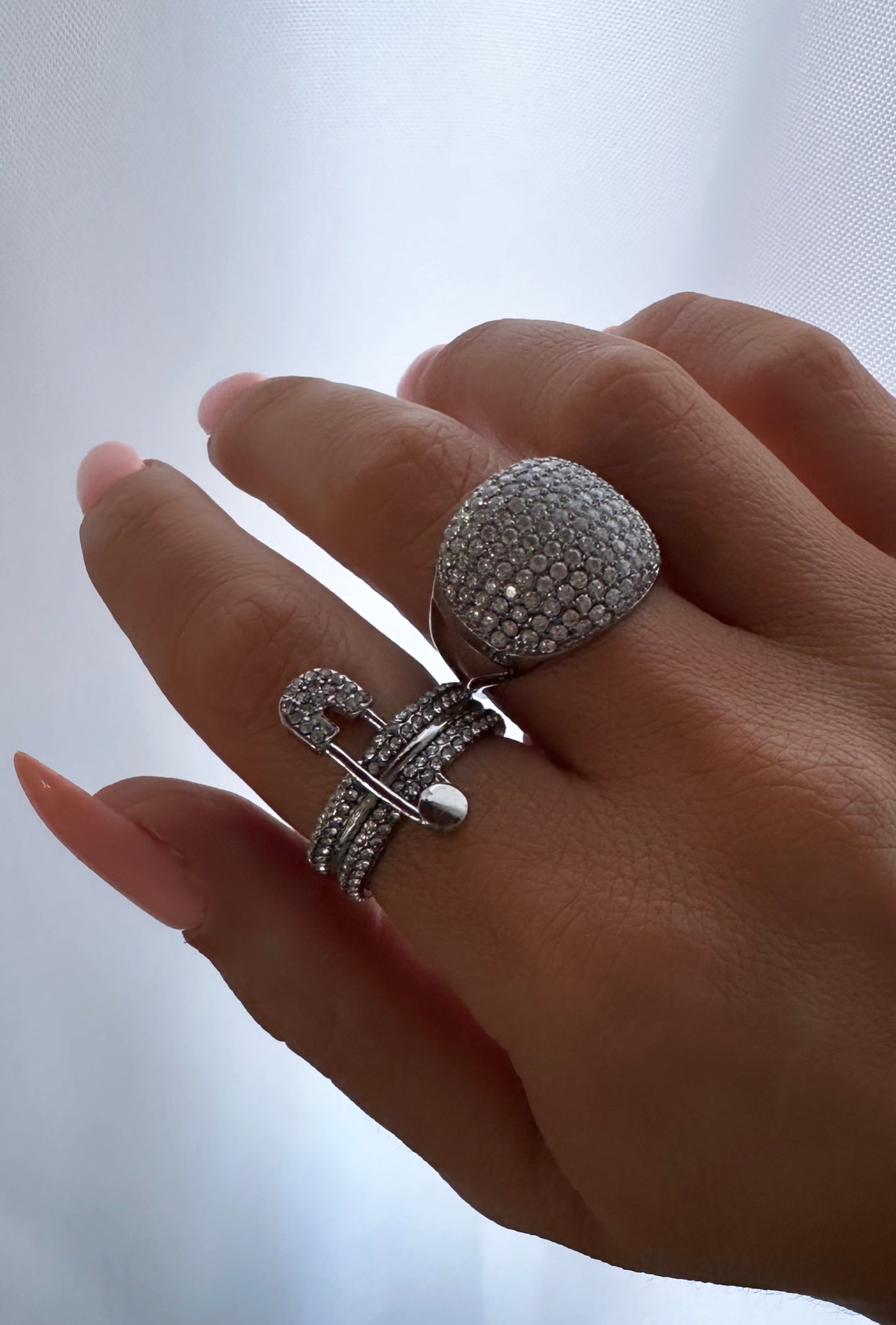 GLOW SPHERE ❥ Silver Ring