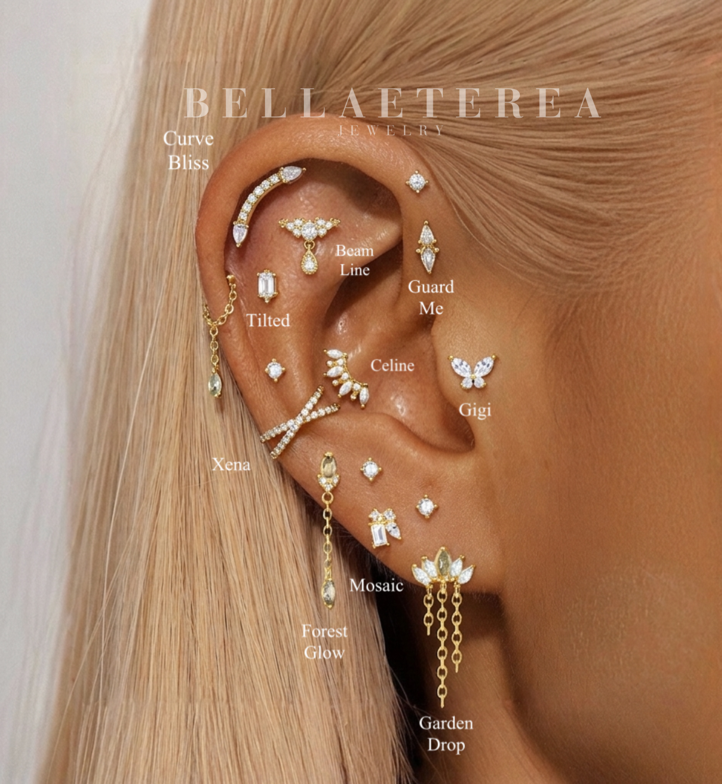 XENA ✧ Ear Cuff ARGENTO 925/Gold - BELLAETEREA