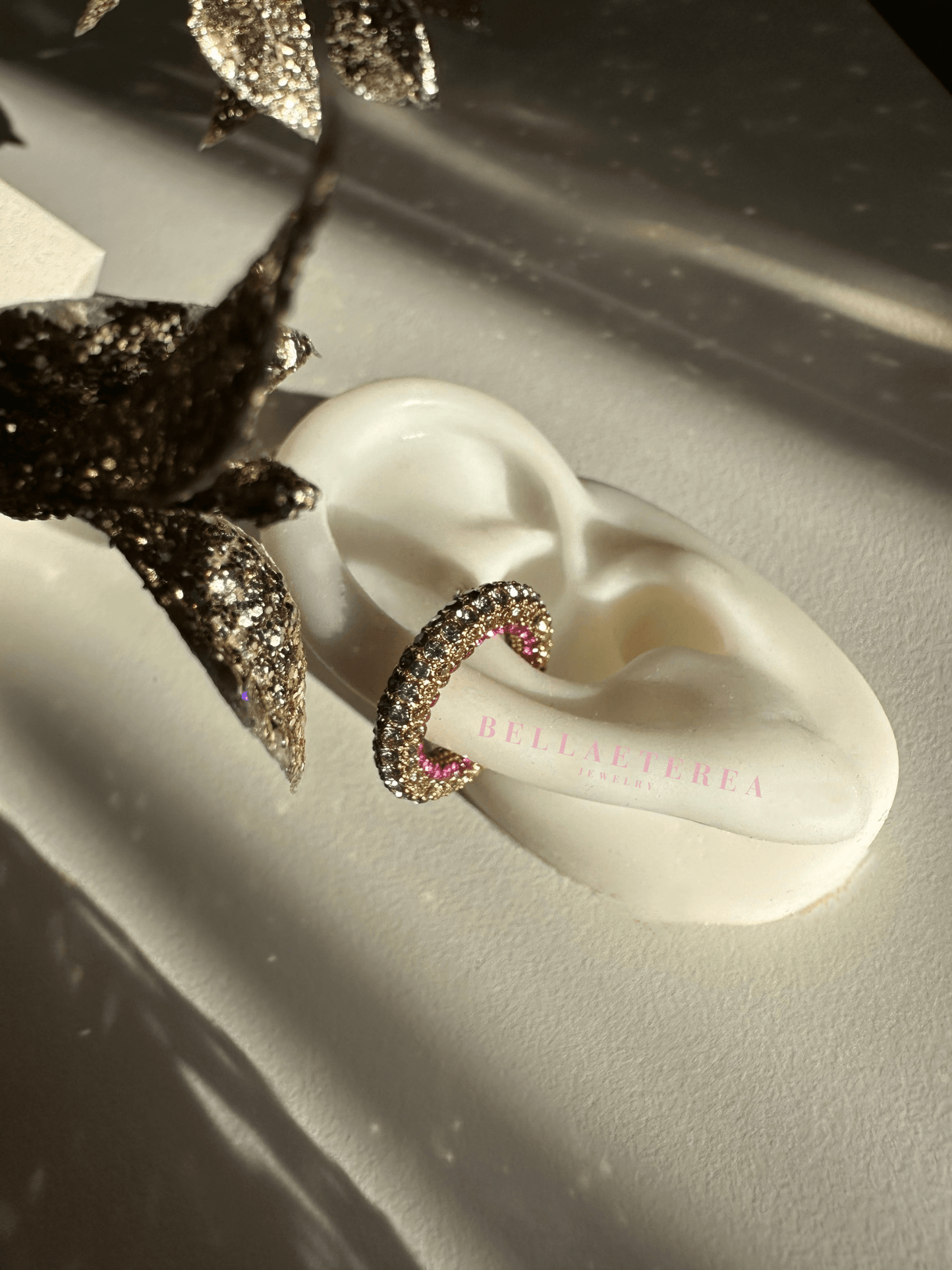 RAINBOW ❥ Ear Cuff Purple Rose