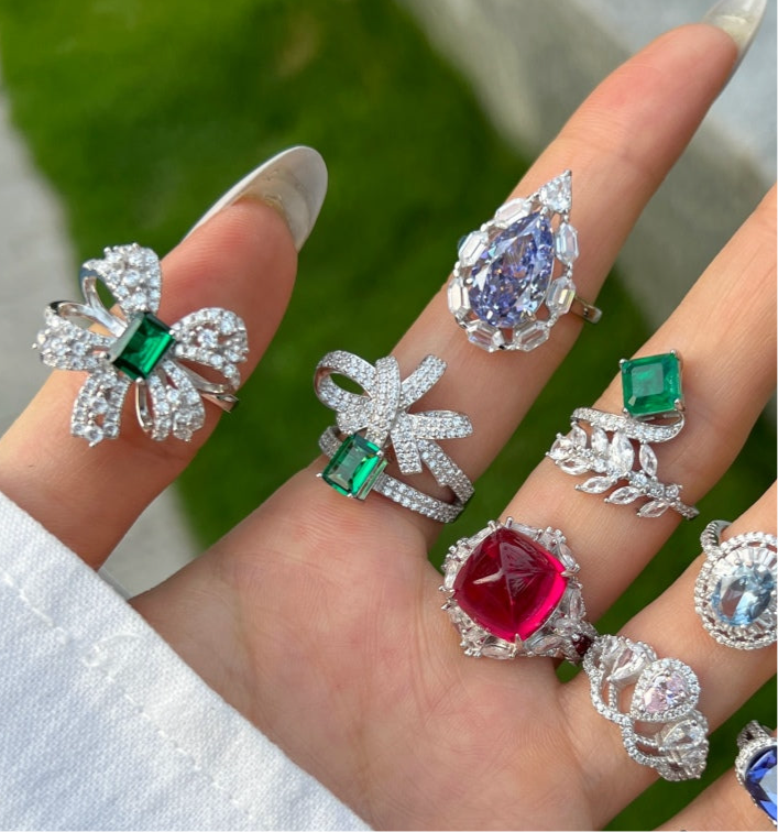 ESMERÉA ✧ 925 SILVER/Green Ring