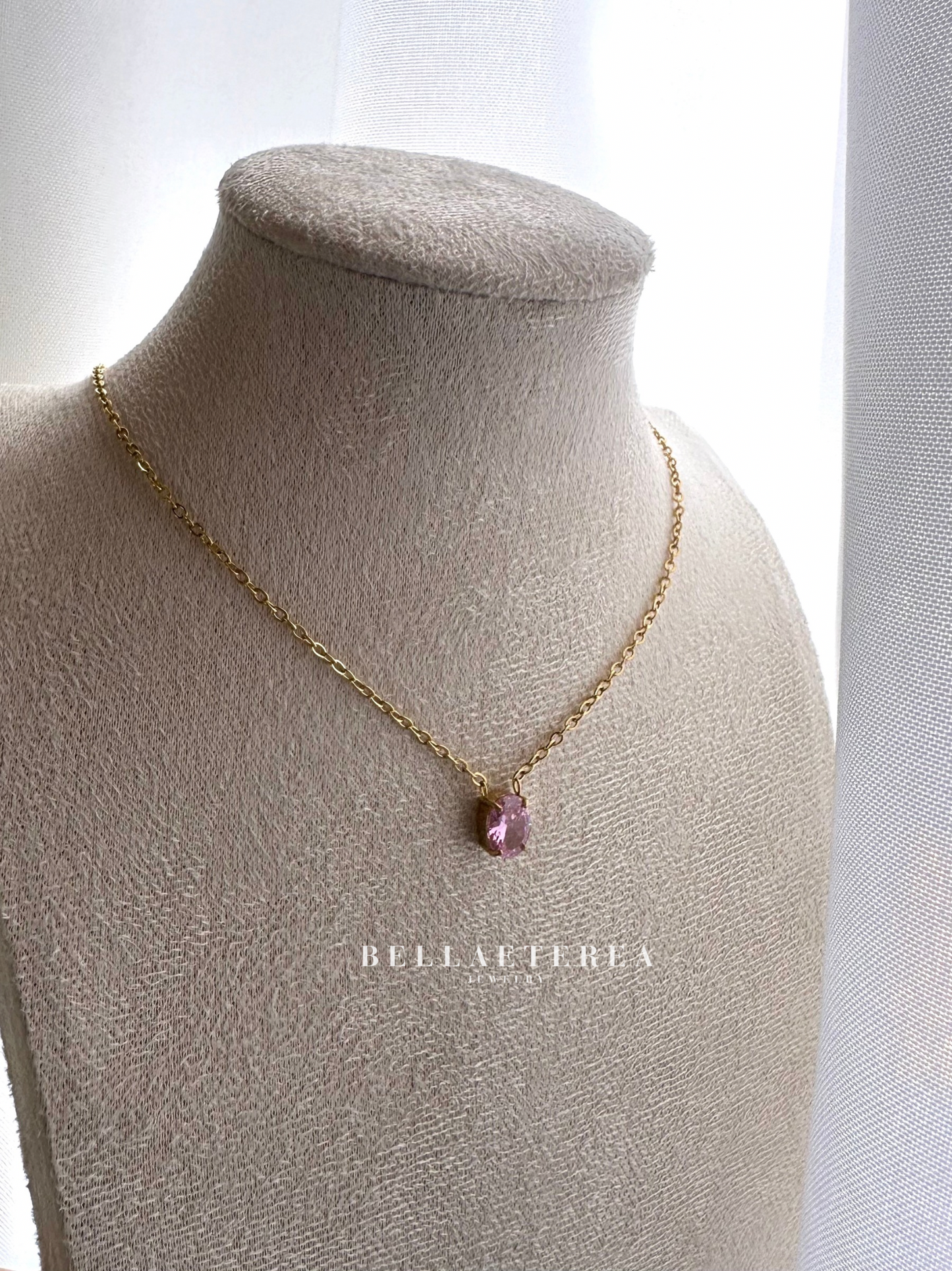 PUNTO LUCE OVALE ❥ Collana Rosa