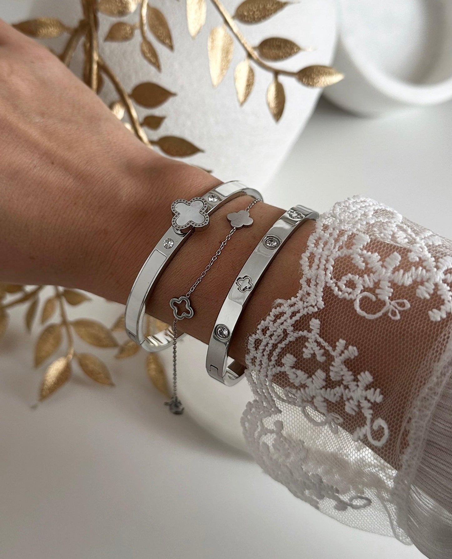 LILI ❥ Silver Bracelet - BELLAETEREA
