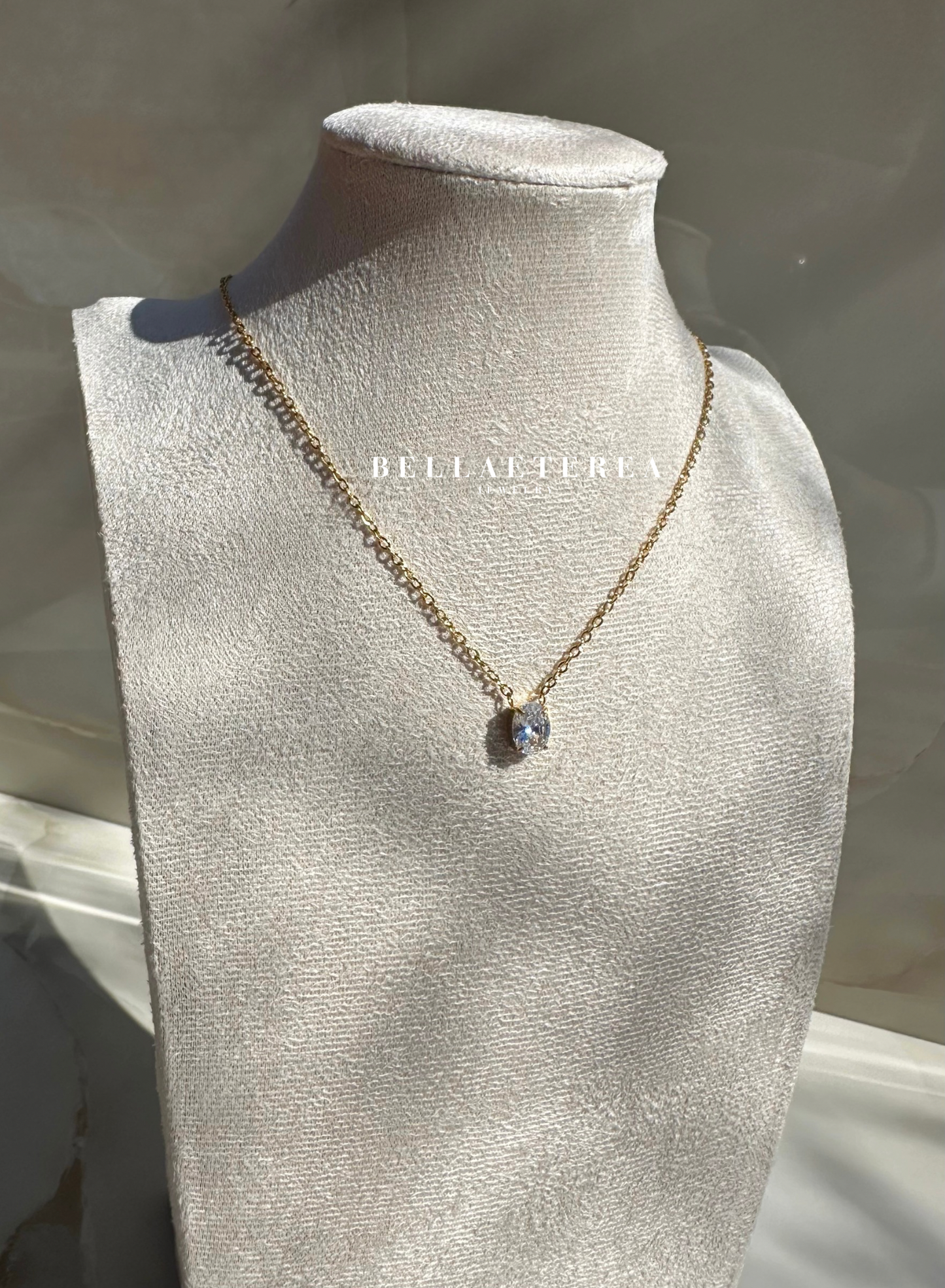 PUNTO LUCE OVALE ❥ Collana Bianca