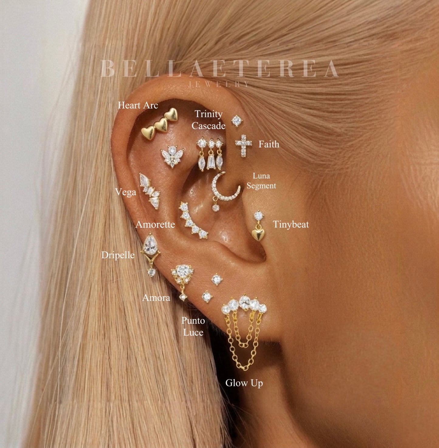 TRINITY CASCADE ✧ Piercing ARGENTO 925/Gold - BELLAETEREA