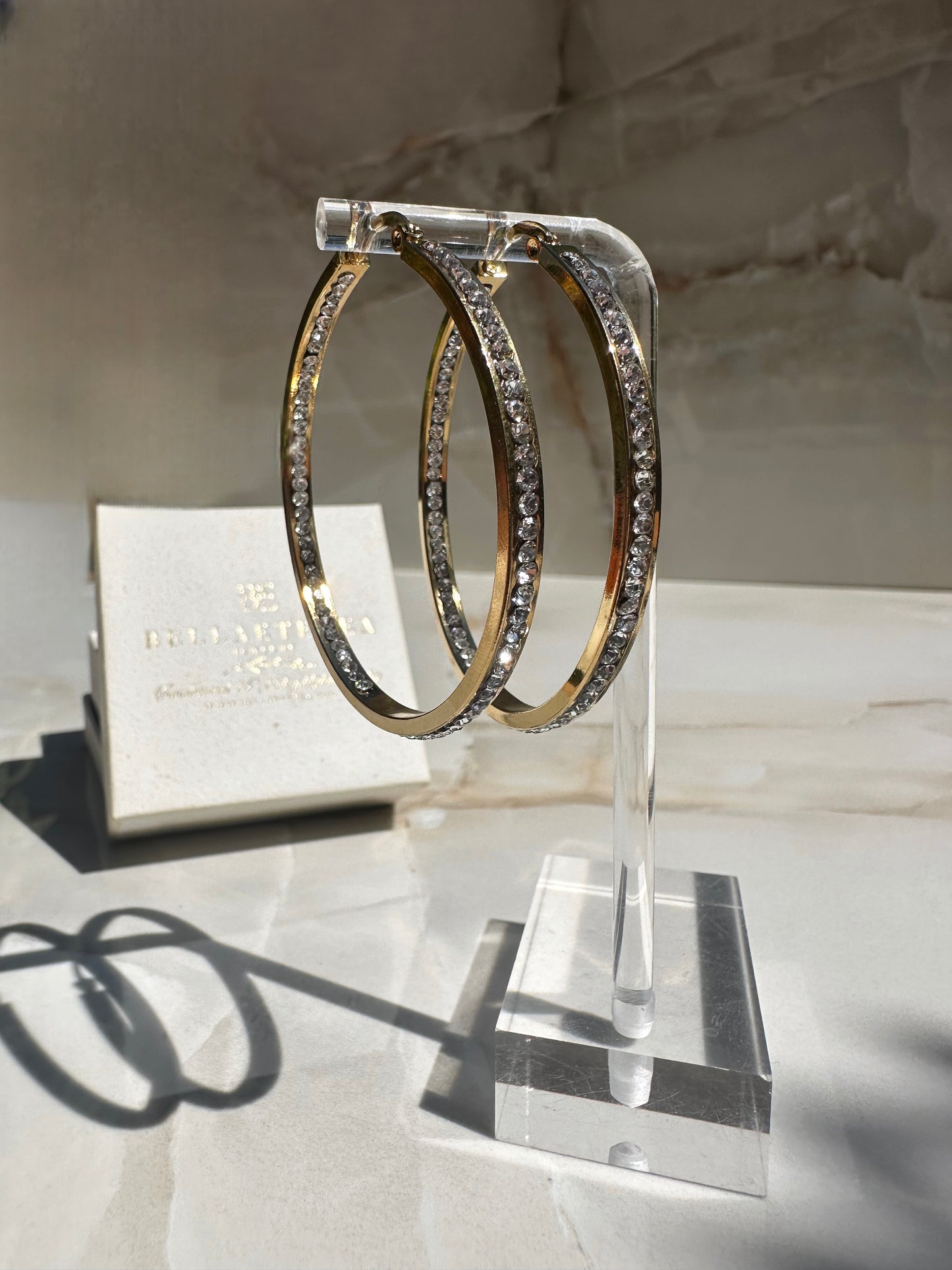 DIAMOND HOOPS ❥ Orecchini Gold