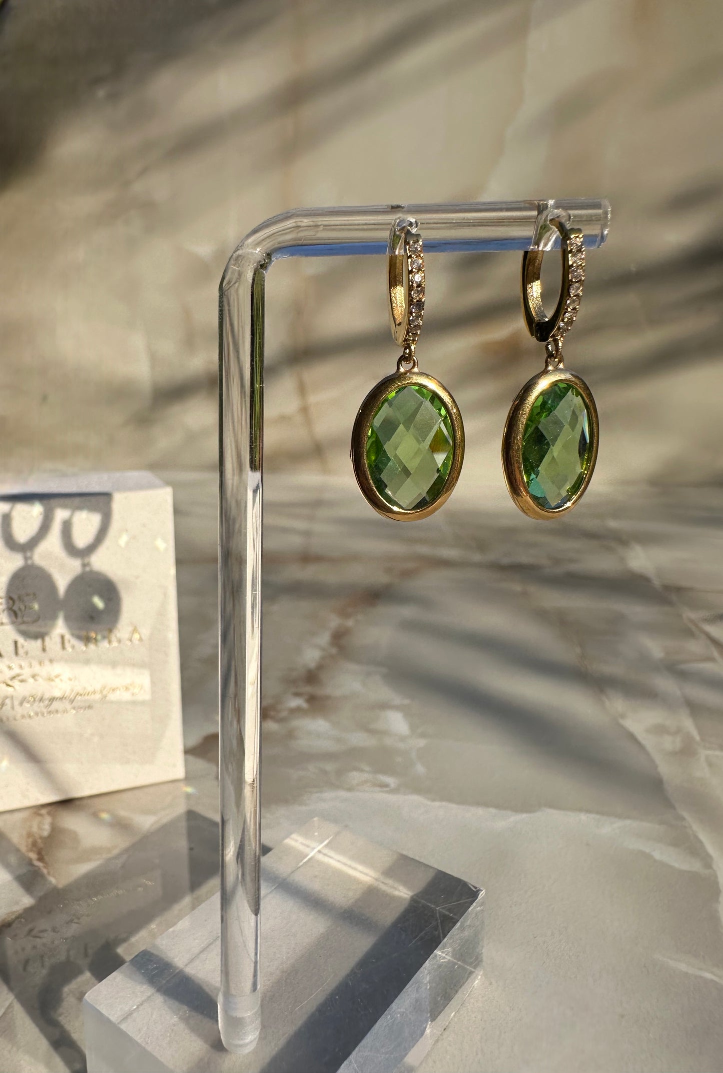 LUMEA LIGHT GREEN ❥ Orecchini - BELLAETEREA