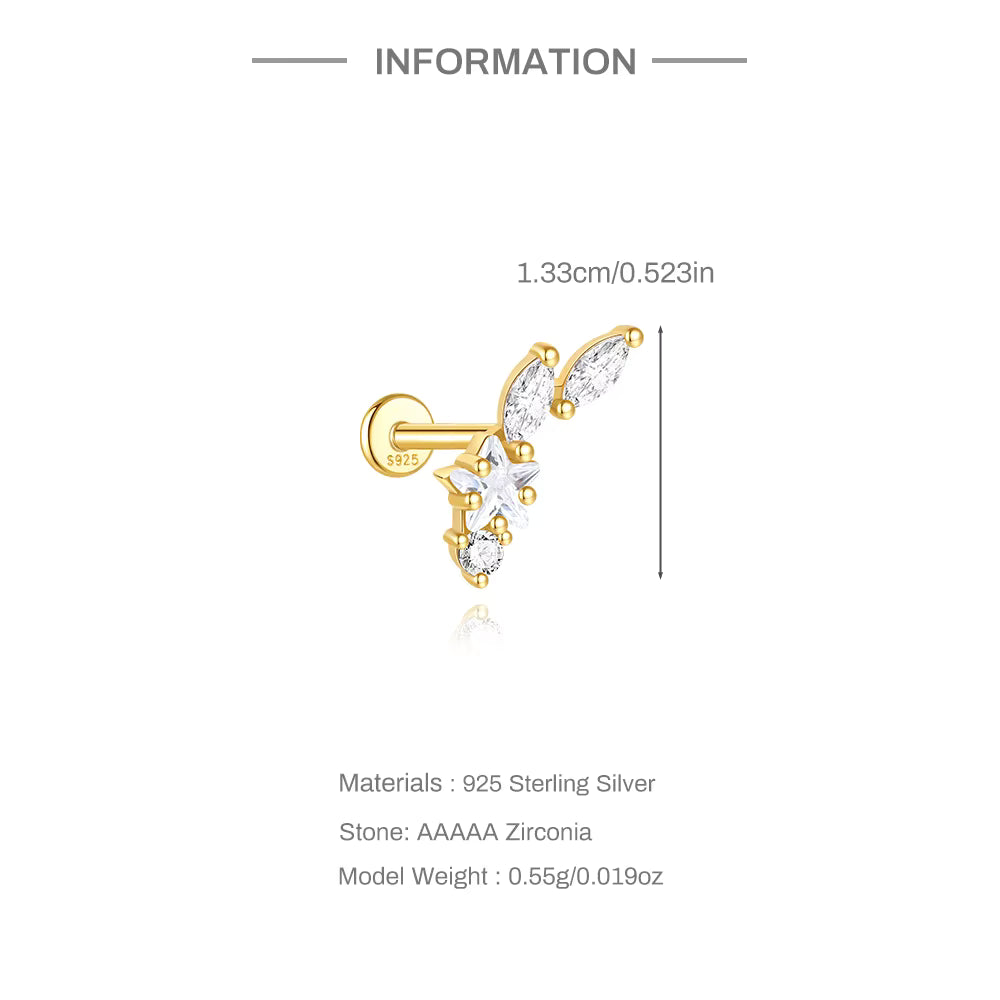COMETA ✧ Piercing ARGENTO 925/Gold 18k