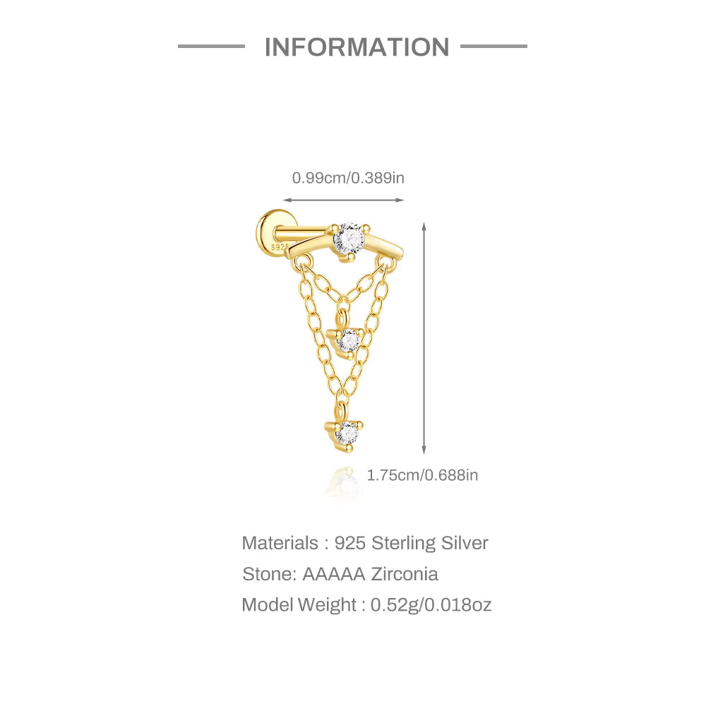 AVELINE ā§ Piercing ARGENTO 925/Gold 18k - BELLAETEREA