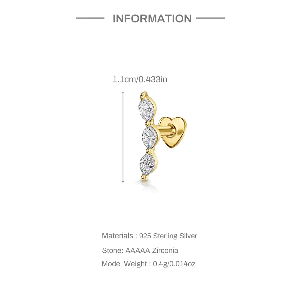 CELESTE ✧ Piercing ARGENTO 925/Gold 18k