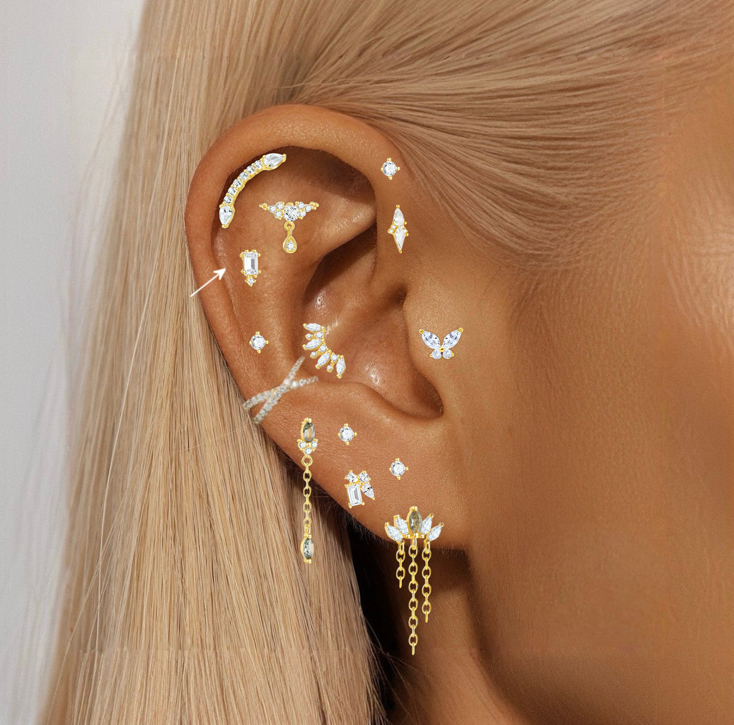 TILTED ✧ Piercing ARGENTO 925/Gold 18k