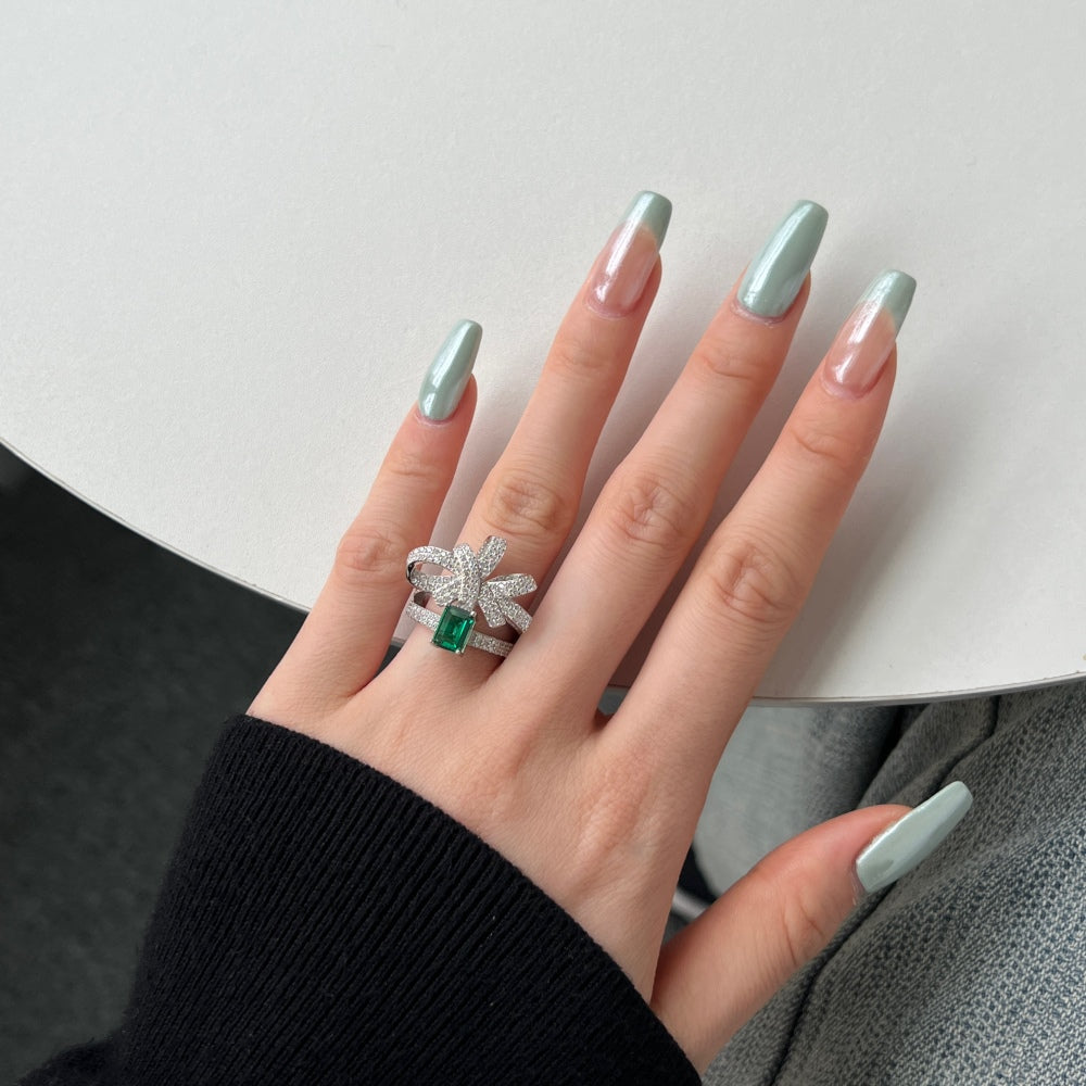 ESMERÉA ✧ 925 SILVER/Green Ring