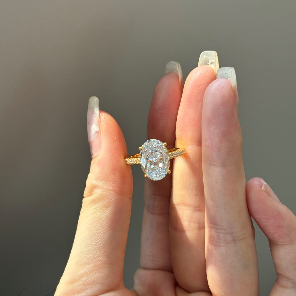 OVAL ✧ Anello ARGENTO 925/Gold 18k