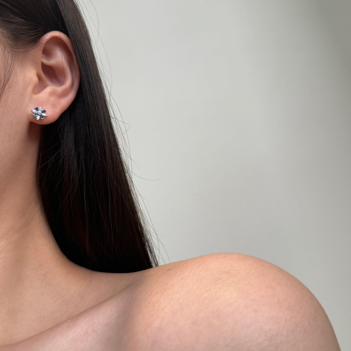 CRISTALLE ✧ 925 SILVER/Blue Earrings