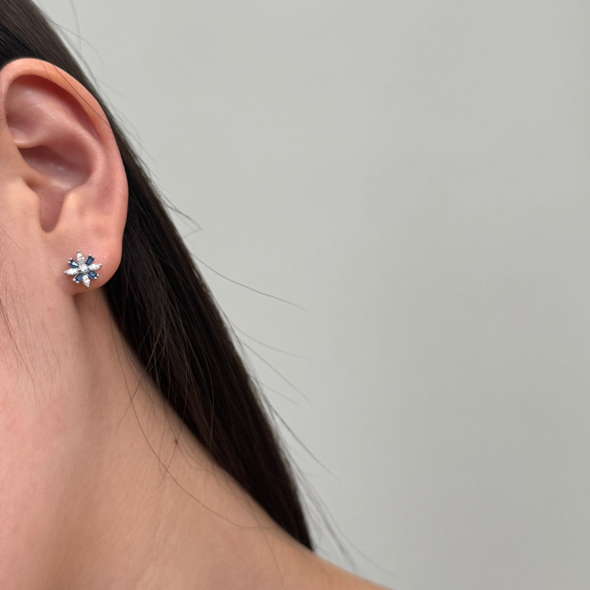 CRISTALLE ✧ 925 SILVER/Blue Earrings