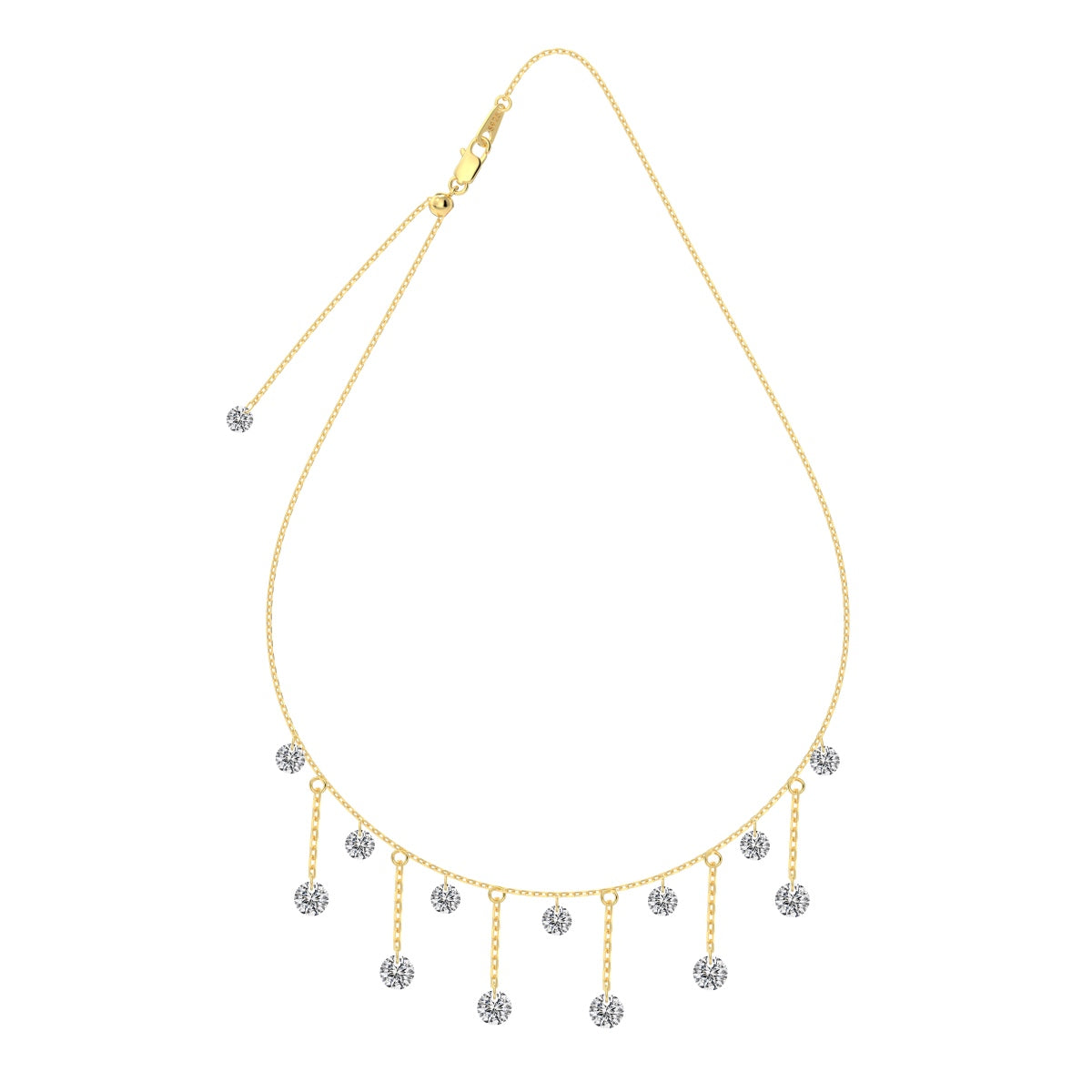 CRYSTAL FLOW ✧ Collana ARGENTO 925/Gold 14k
