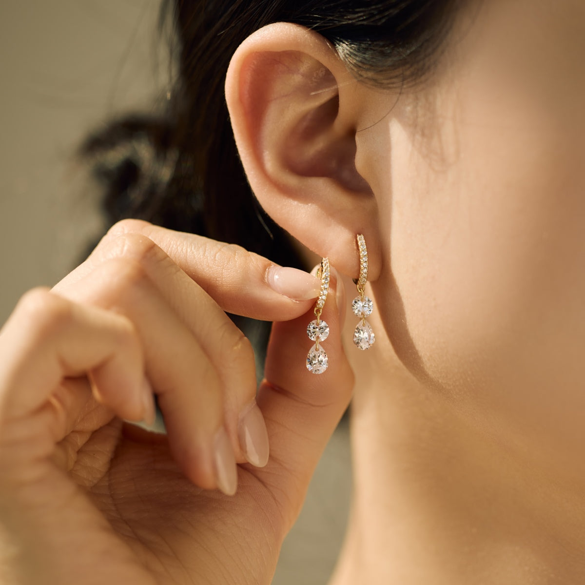 CRYSTAL FALL ✧ 925 SILVER/18k Gold Earrings