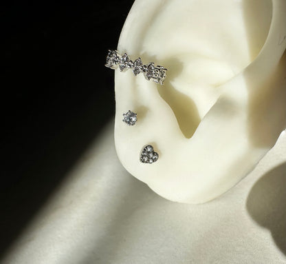 MINI HEARTS ❥ Orecchini Silver - BELLAETEREA