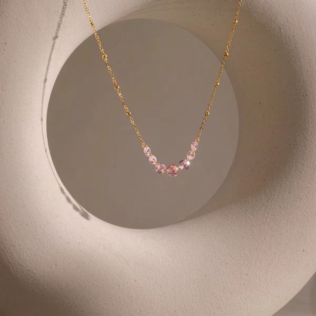 KENDAYA CROWN ❥ Collana Gold/Pink - BELLAETEREA