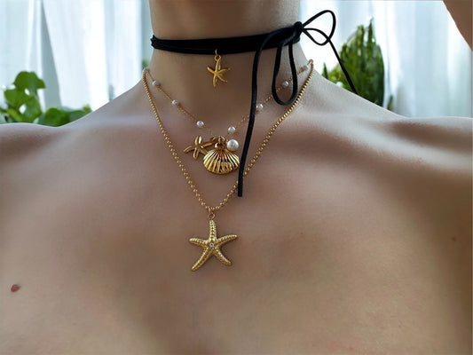 CHOKER STELLA ❥ Collana Gold