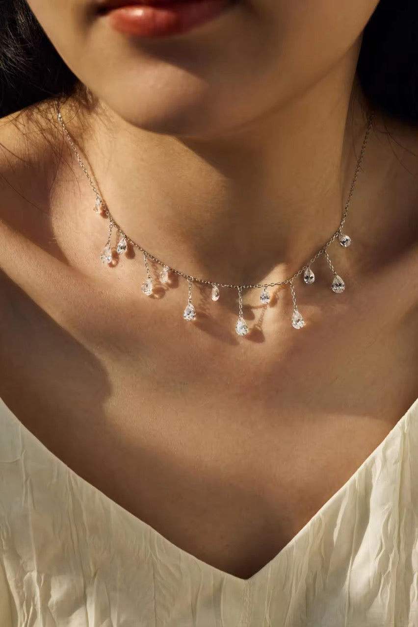CRYSTAL CASCADE ✧ Collana ARGENTO 925 - BELLAETEREA