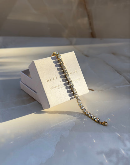 TENNIS 5 MM ❥ Gold Bracelet