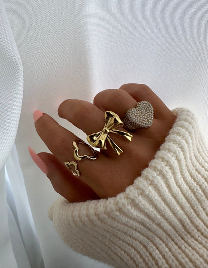 SPARKLING LOVE ❥ Gold ring