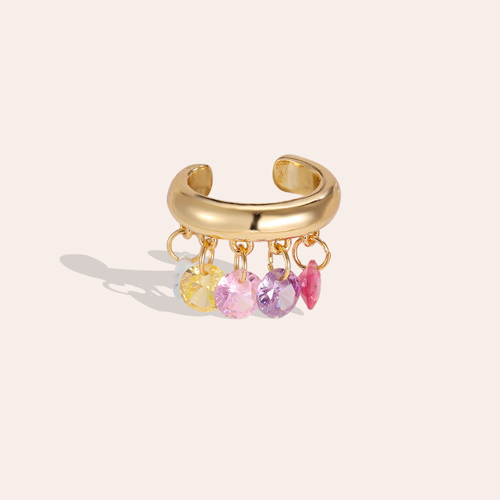 KENDAYA ❥ Ear Cuff Gold/Multicolor - BELLAETEREA